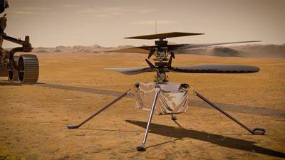 火星直升机的艺术家概念